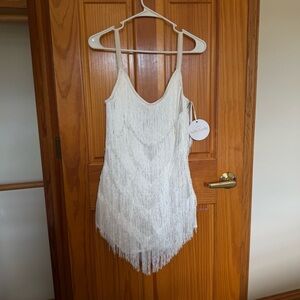 Selfie Leslie Ivory Fringe Chemise